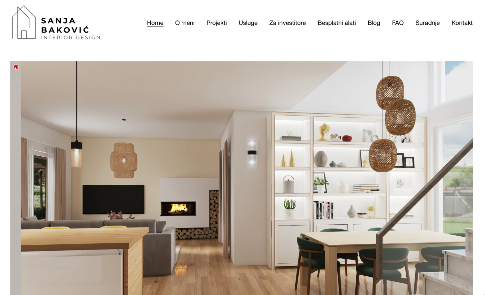 Web stranica Sanja Baković Interiors